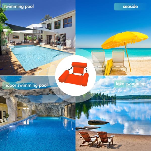 2 st flytande hängmattor för vatten, uppblåsbar pool