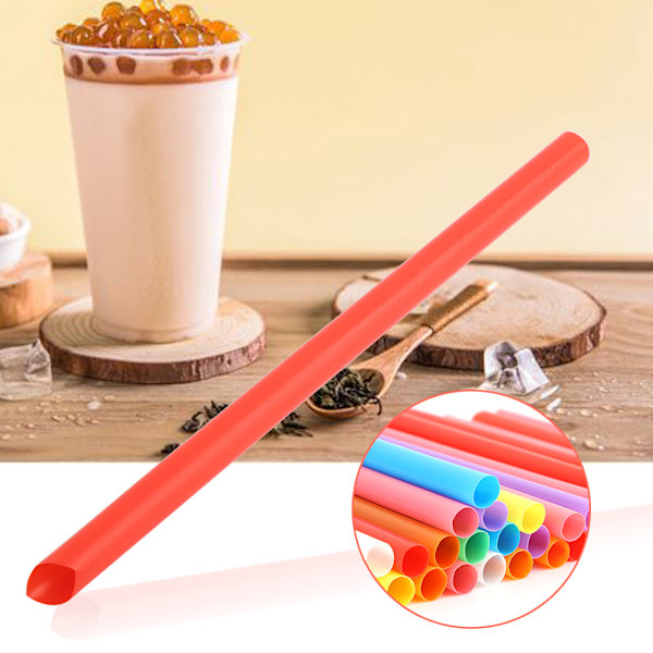 Smoothie-sugrör för olika tillfällen, breda stora sugrör i blandade färger, hållbart material säkerställer säker och robust användning (100 st)