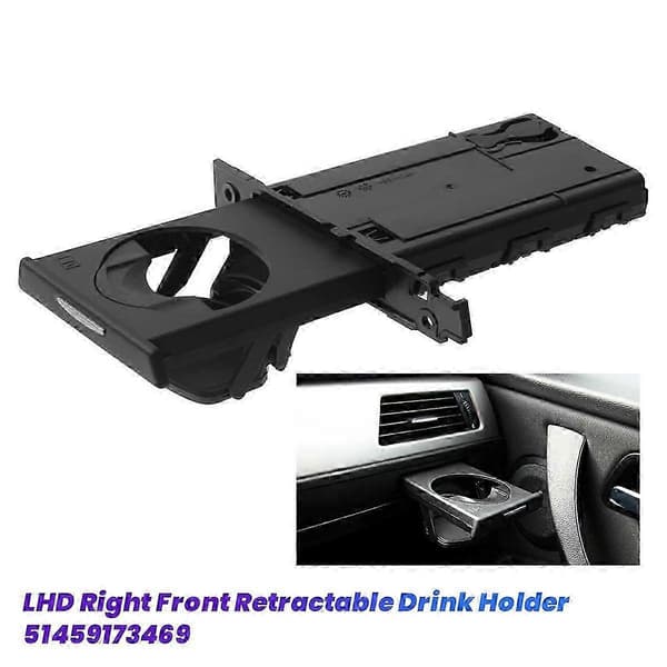 LHD Bil Höger Fram Mugghållare Infällbar 51459173469 för E90 E91 E92 E93 2005-2012 Instrumentbräda Dryck
