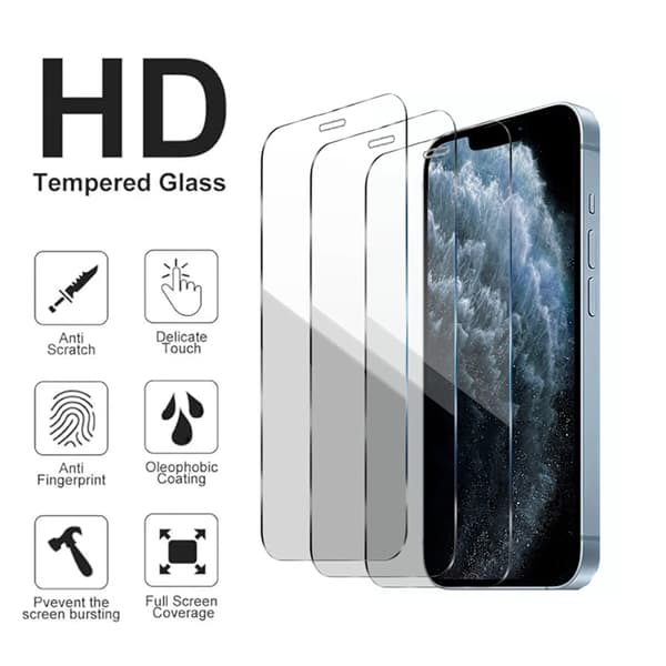 3-pack skärmskydd i härdat glas för iPhone 12/12 Pro