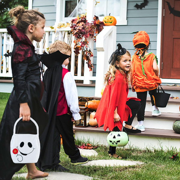 2 st Halloween godispåsar filt tote godispåsar läskig fest