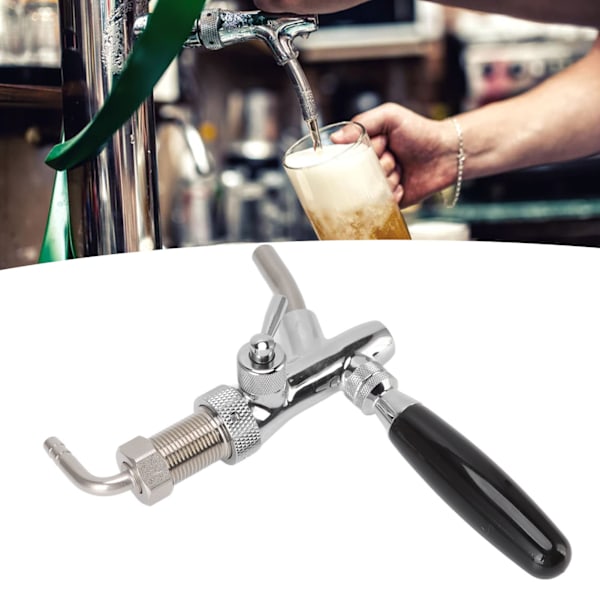 G5/8 Ölkran i Rostfritt Stål 304 Utkast Öldispenser Kran Ölfödeskontrollverktyg för Bar