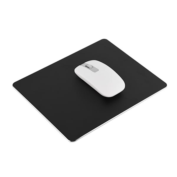 Aluminium Legering Anti-Slip Gaming Mousepad Dobbeltsidig Mousepad til PC Laptop Computer Sort
