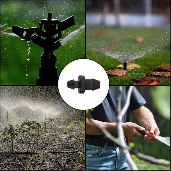 Irrigationsrörsplugg, droppbevattningsändförslutning, kemikaliebeständig hullingplugg, designad för utomhusvattningstillbehör, 50 st bevattningsrör