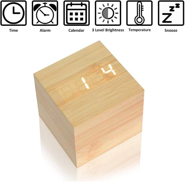 Modern Design Digital Väckarklocka, Liten Digital Klocka med LED för Ditt Hem och Kontor