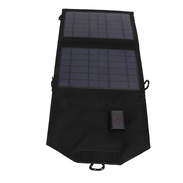Vikbar Solpanel Laddare Polykristallint Kisel 7W 5V USB-Port Solladdare för Utomhusaktiviteter