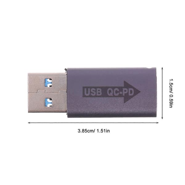 USB A til USB C-adapter USB A hann til USB C hunn-adapter Telefonladekonverter