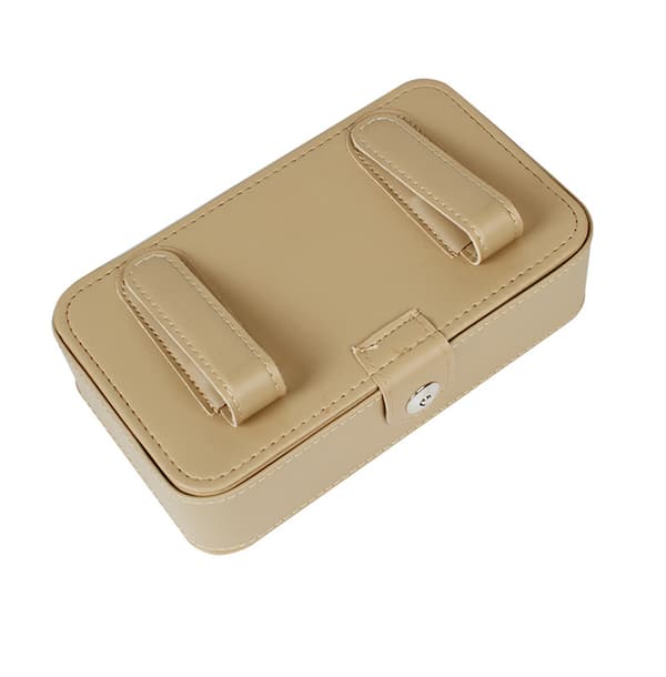 Bil Vævsboks Armlænskasse Læder Bil Pap Beige