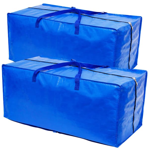 Flytta som ett proffs, extra stora flyttväskor för effektiv packning, kraftig prestanda, lättviktsdesign i blått (2-pack)