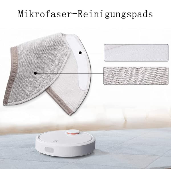 Mikrofibermoppduk, hållbar och långvarig kompatibel dammsugarersättningsmoppduk för Xiaomi Robolock S6 S60 S65 S5 MAX T6 (Set med