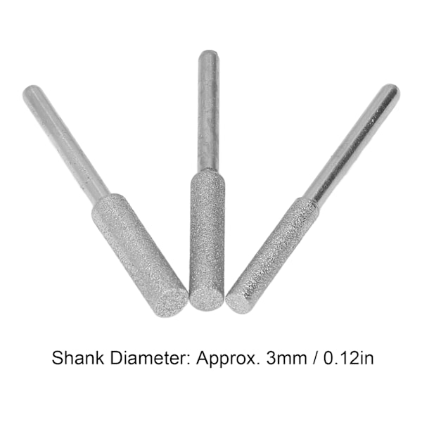 30 stk. Savkædeslibestein 4,0 mm 4,8 mm 5,5 mm Slibesten Slibfil 3 mm Skaft Værktøjssæt