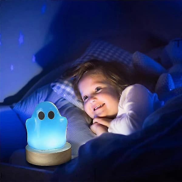 Silikon Lampformar För Resin, 2-pack Spökformade Nattlamps Resinformar Med 2st USB Träglöd