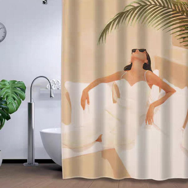 Keski-iän Abstrakti Boho Esteettinen Suihkuverho, Moderni