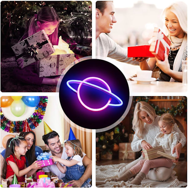 Unik Design Neonskyltar, LED Neonljus för Varm Atmosfär, Väggdekoration för Sovrumsinredning, Lättinstallerade LED-lampor för Hem, Balkong,