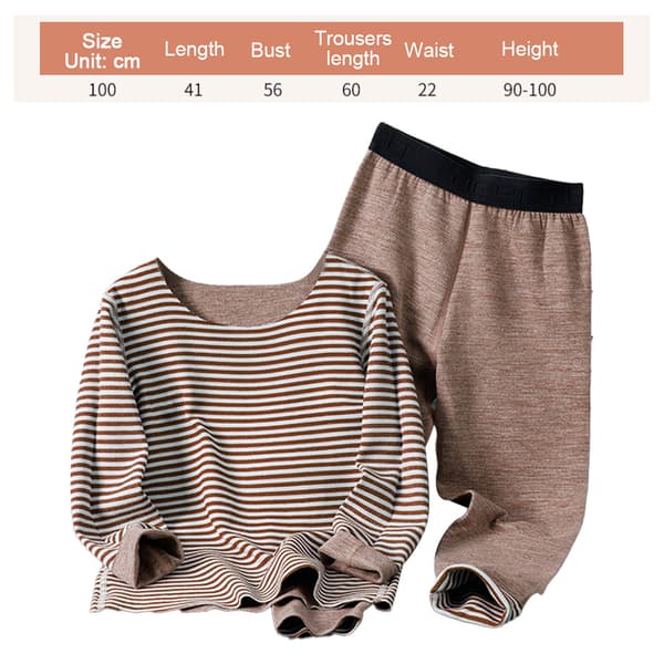 Toddler Pyjamas Jenter Gutter Varme Bomulls Pysjamaser for Barn coffee 100cm
