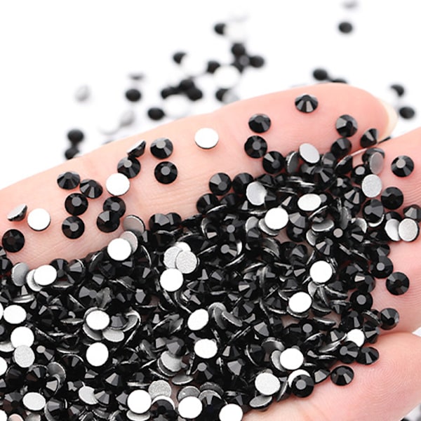 Krystalglas Hotfix Rhinestones, til Håndværk Tøj Kostumer Sko Smykker, Runde Glassten