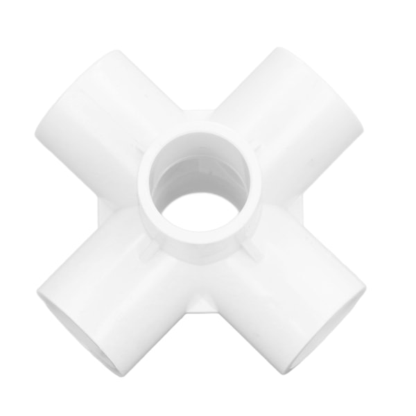 10 stk PVC Plastik Rørforbindelser 6 Vejs Rørhjørne Albuefittings 25mm Indvendig Diameter Hvid