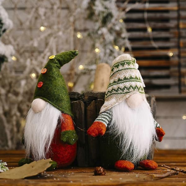 Svensk jul-tomte plyschdocka prydnad juldekoration