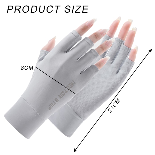 Unisex UV-beskyttende fingerløse hansker Sommer solhanske for