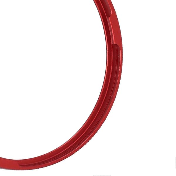 Linsdekorationsring i aluminiumlegering, skyddande och lätt snäppring för GR3, röd