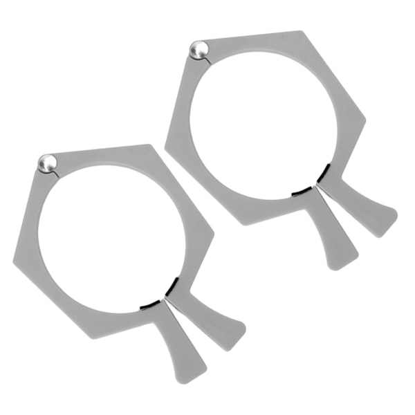 Sublimeringsmuggar Nypklämma för 20oz Muggar, ABS Mugghållare Säkerställer Perfekt Glaskvalitet, Hexagonform För Enkel Placering På Skrivbordet, Grå (2st)