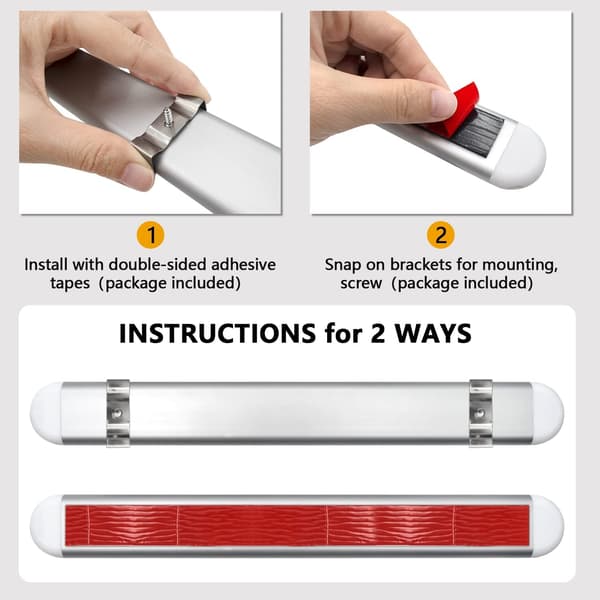 4-pack (Vit) 12V LED Van Interiörbelysning Kit 120 LEDs Strip Li