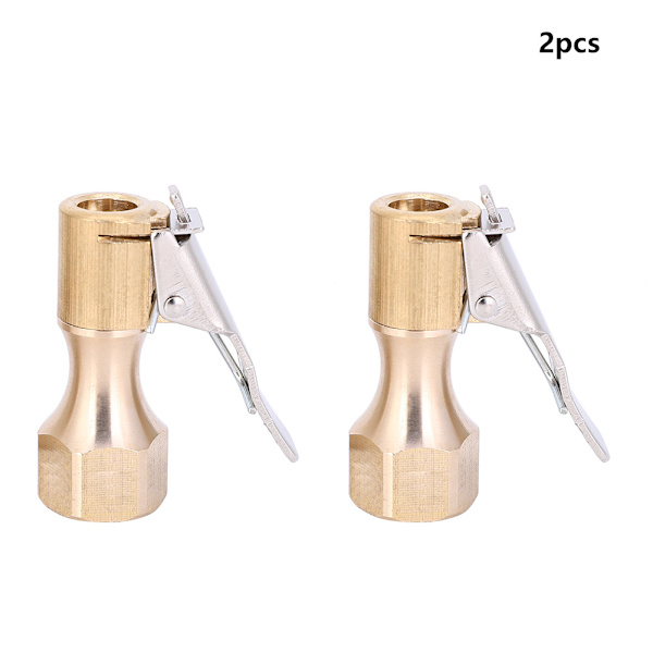 2 st 1/4 tum Inre gänga Pumpmunstycke All Koppar Clip Luftchuck Ventilklämma Koppling Cykeltillbehör (1/4 tum)