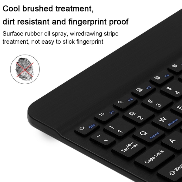 Universal Slim Bærbar Trådløs Bluetooth Tastatur med 7 Farver Baggrundsbelysning