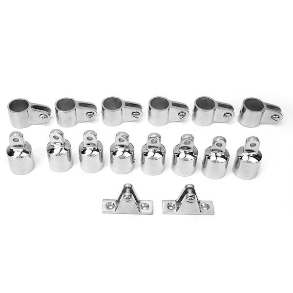 16 stk. 3-bue Bimini Top Tilbehørshængsel Montering Kæbe Glide Bimini Top Øje End Kit 25mm/1in