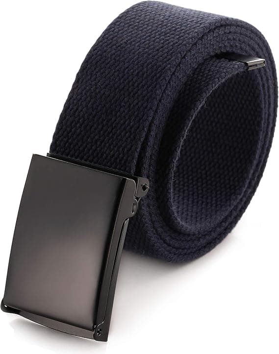 Canvas-vyö, leikattava, koko jopa 55\", Flip-Top Solid Bla