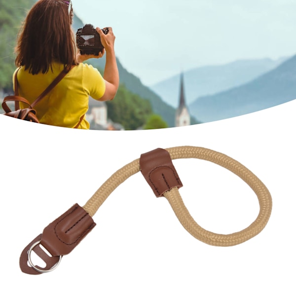 Justerbar kamerahandledssnöre för Nikon digital SLR-kamera snabbkoppling handrep Khaki