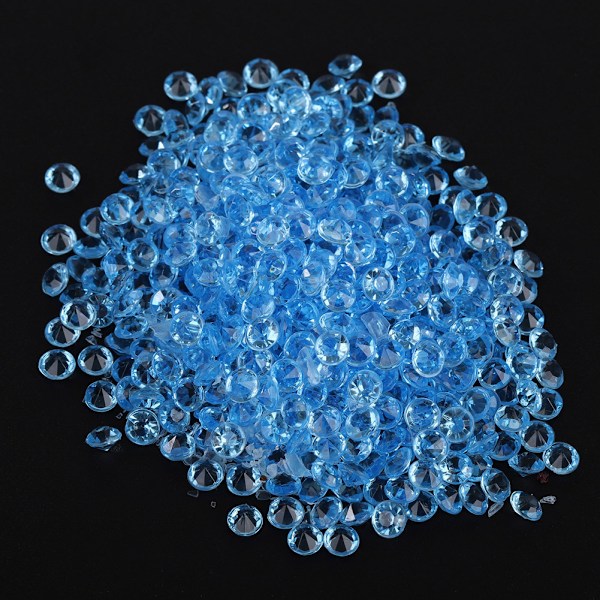 5000 stk DIY Spisse Akryl Diamant Konfettiglitter til Bryllup Fest (Lyseblå)