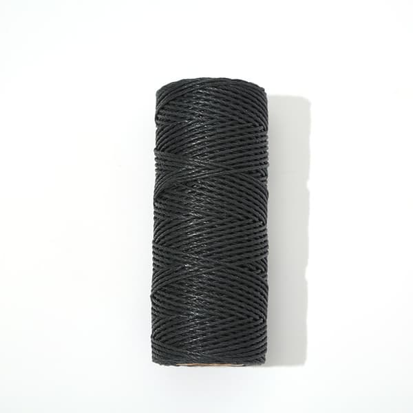 1,5 mm snoet sort reb, vokset polyesterreb, bruges til kabelbinding