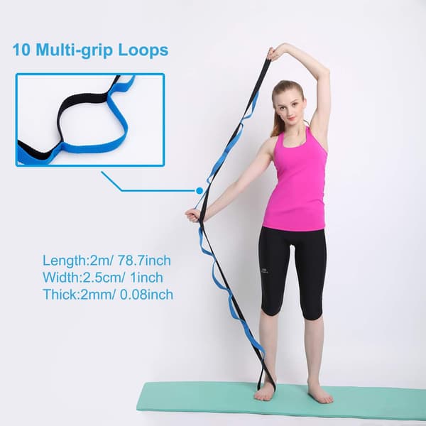 Fitness Yogarem Flexibilitetsstretchrem med Multifunktion