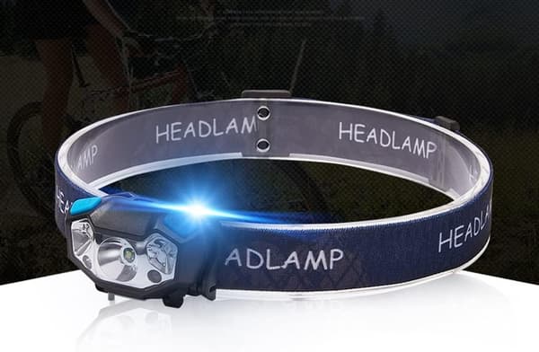 LED Sterk Lys Hodelykt Oppladbar Induksjon Mini Nattfiske