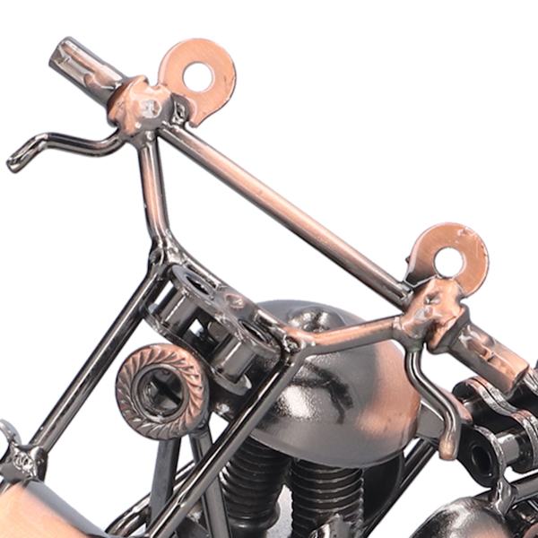 Motorsykkel Ornament Bronse Retro Stil Jern Kunstverk Liten Størrelse Dekk Modeller for Hjem Klubb