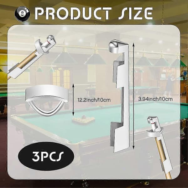 Billardkø Klemme 3 Stk Poolkø Spids Klemme Legering Kø Stick Spids Reparationssæt Til Billardbord Kø T