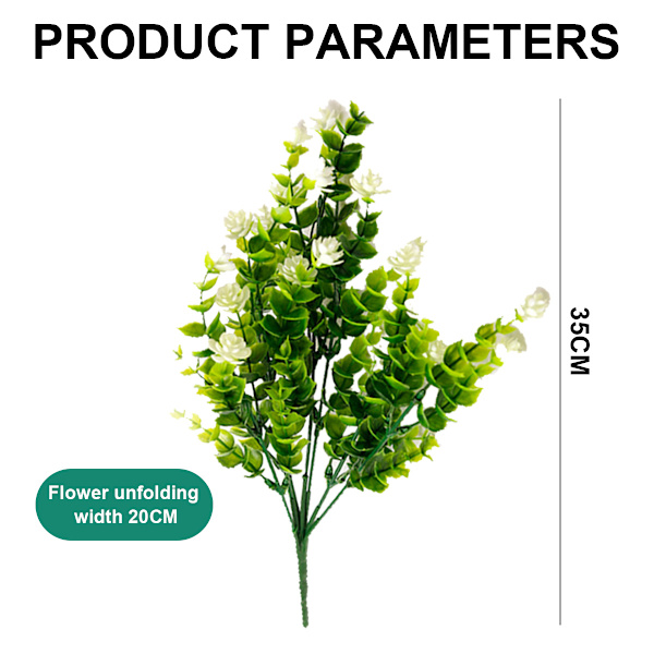 18 Buketter Konstgjorda Blommor Utomhus UV-Resistenta Falska Blommor