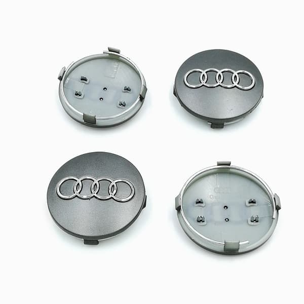 Passar Audi 60mm hjulnavkåpa A6 C5 hjul logotyp, 4-pack