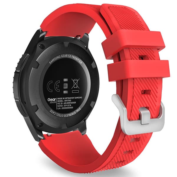 2-värinen, punainen+vihreä 2-osainen setti sopii Samsung Gear S3 silic -kelloon