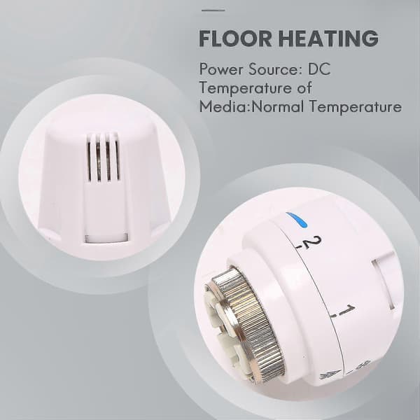 1/2 tums termostatisk radiatorventil i mässing, rak modell DN15, automatisk temperaturregleringsventil Silver