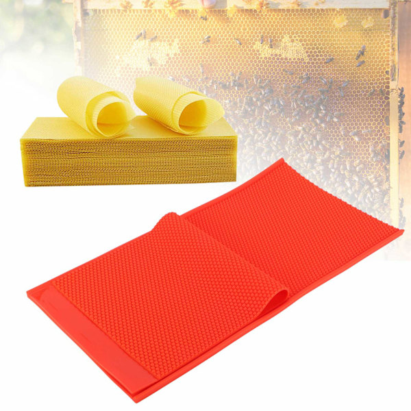 2 stk 5,4 mm Bivoksark DIY Gummikam Foundation Press Mold Birkjøring Tilbehør Rød