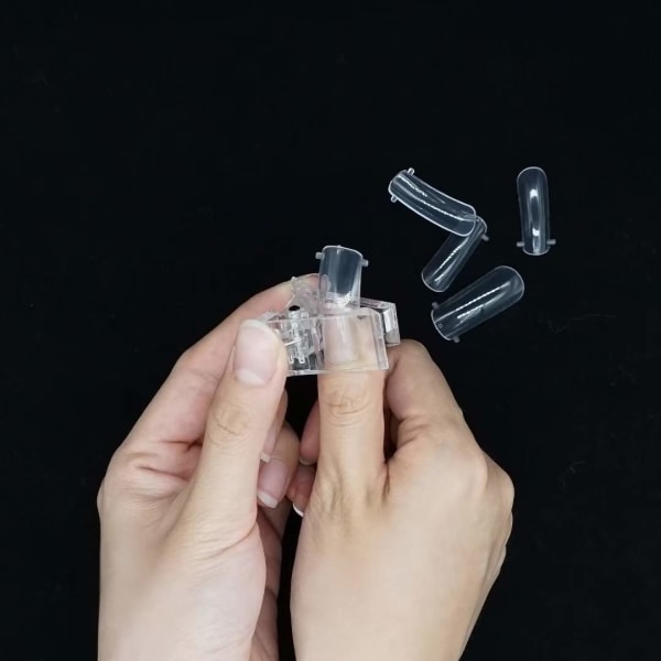 10 ST Nageltipsklämma för Quick Building Polygel Plast Finger