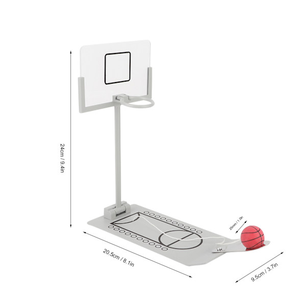 Miniatyr kontors skrivbords prydnad dekoration basket korg leksak brädspel för basketälskare