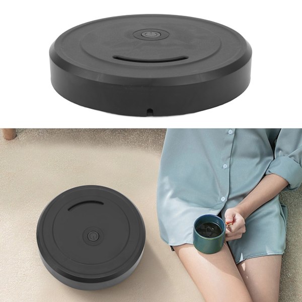 Robotdammsugare ABS Intelligent Stark Sugkraft Sopa Robot med Moppar för Hem Svart
