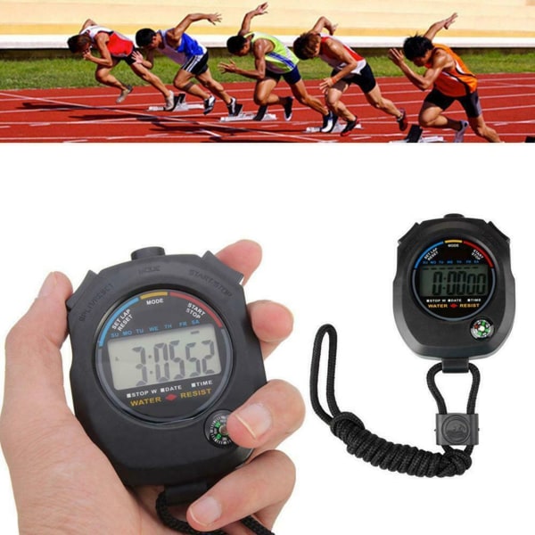 Stopwatch DIGITAL Sport Timer Klockor Multifunktion Fickur