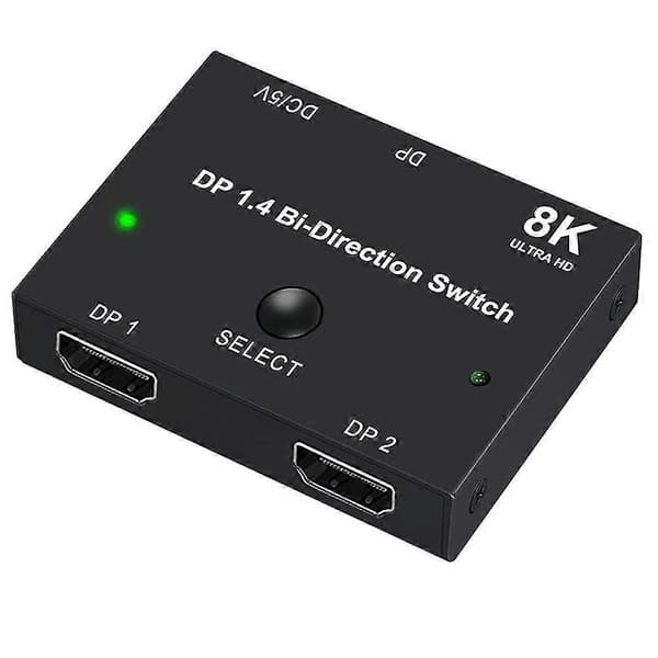 Displayport Switch 8k, Toveis Dp 1.4 Switch 8k @ 60hz, 4k @ 120hz, Displayport Switcher 1 Til