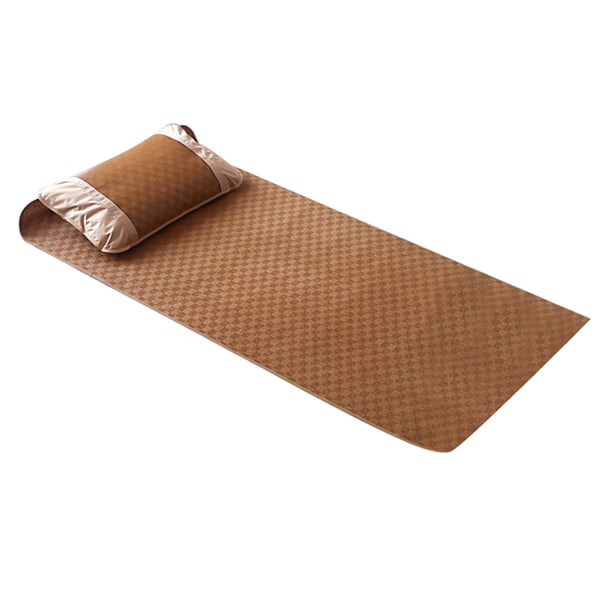 Hjemmetekstil Rattan Madras Grid Pasform Sengetøjssæt Sommer Køligt Sengetæppe (90*195cm Pudebetræk*1)