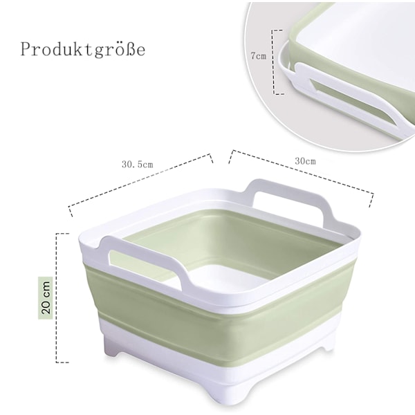 Hopfällbar diskbalja för utomhusbruk, termoplastiskt gummi Tpr bärbar diskho säkerställer hållbarhet och flexibilitet för camping, husbilsresor