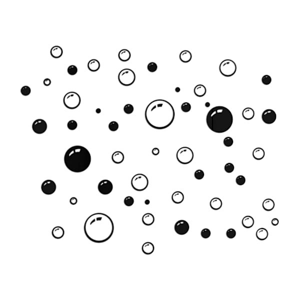 Spegelväggsdekaler 58 DIY Cirkelbubblor Badrumsinredning